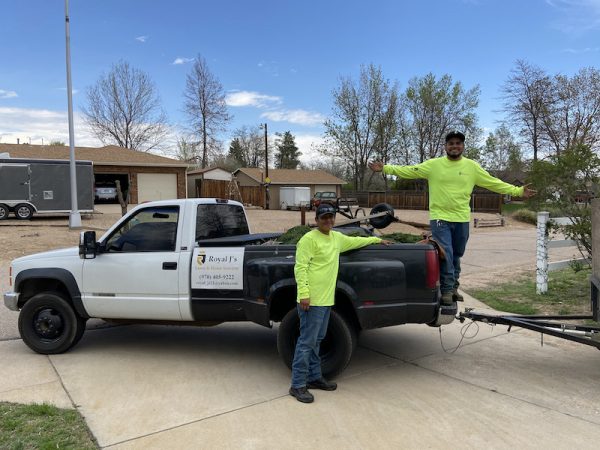 lawn care near me greeley loveland fort collins windsor co Owner Josh Perez and team member